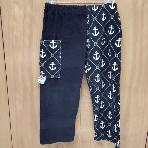Navy blue S towel pants beach swim cover up